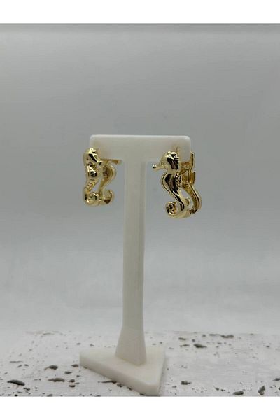 lysiaaccessory Steel Seahorse Earrings