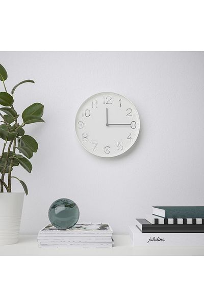 IKEA Wall clock, white, 25 cm