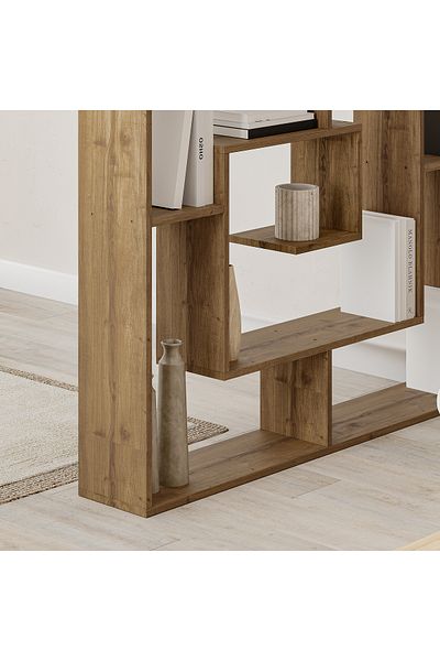 Mourah Home Labirent 6-Tier Bookcase – Floor Book Shelf & Display Cabinet for Any Room