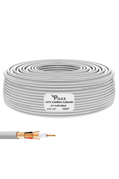 Poke 250mt 2 1 Cctv 0.50 Gold Kamera Kablosu