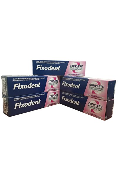 Fixodent COMPLETE PROTEZ YAPIŞTIRICI KREM GÜÇLÜ TUTUŞ 47 GR AROMASIZ X 5 ADET