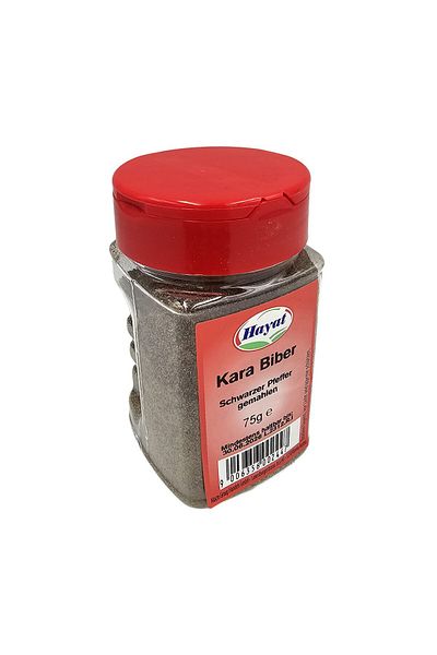 Hayat Ground Black Pepper, Authentic Turkish, Kara Biber, 75 gr, Hayat