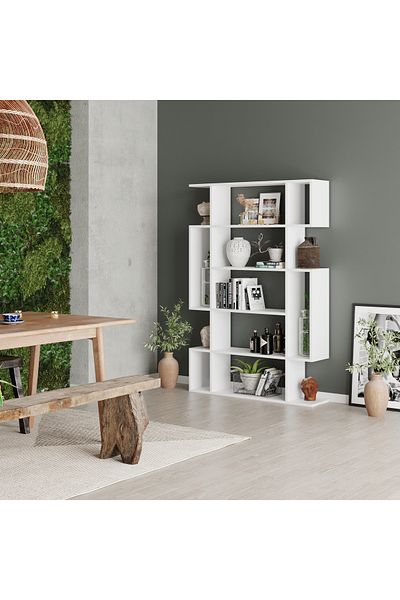 Mourah Home Mito 6-Tier Bookcase – Floor Cabinet & Display Book Shelf for Living Room/Bedroom