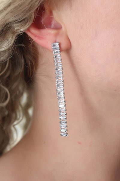 Skygo Silver Color Zircon Stone Women's Earrings - TJ-BKP7160