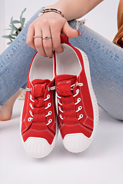 pasyone Kırmızı Kadın Sneaker Günlük Ayakkabı