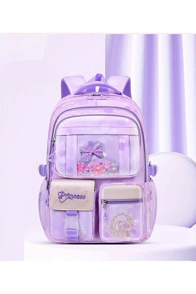 Emre Bebe Glitter Ribbon Detailed School Backpack for Girls