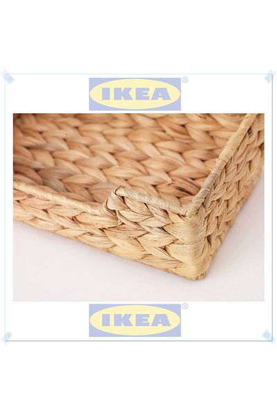 IKEA Cıssan Wicker Napkin Holder, Water Hyacinth, 22X13 cm
