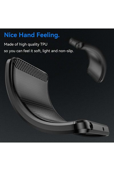 SKYDDAR INNOVATION Case for IPhone 16, Carbon Silicone, Slim, with Carbon Fiber Texture, Black, sticker set