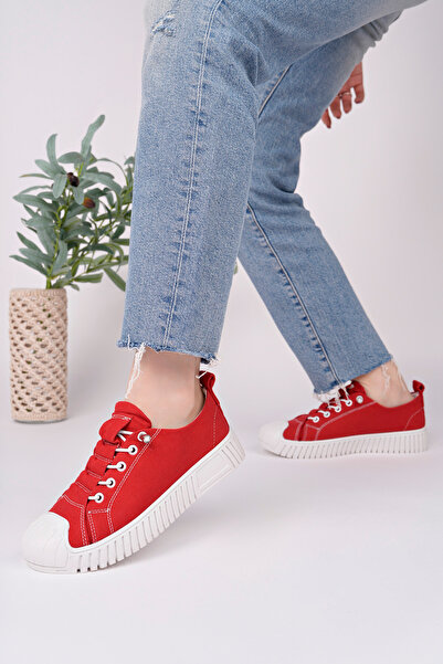 pasyone Kırmızı Kadın Sneaker Günlük Ayakkabı