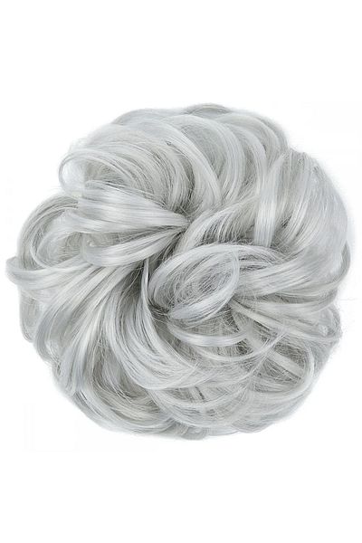 animis beauty Coc Gri Argintiu, elastic din par cu aspect natural, fibra Futura Heat, calitate premium