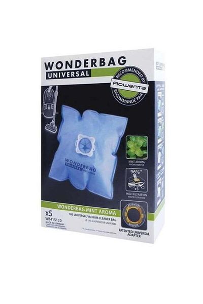 OEM Set 5 bucati saci de aspirator Wonderbag Mint Aroma WB415120, compatibilitate cu Rowenta si Moulinex