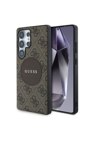 Guess Case For Samsung Galaxy S25 Ultra, Circle Classic Logo Magsafe, , Brown