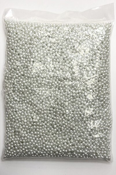 Limelia Mărgele de sticlă albă perlată 4 mm