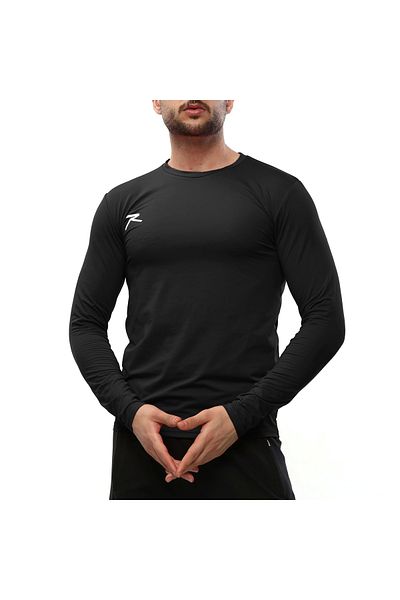 raru Μακρυμάνικο T-shirt Laus Μαύρο