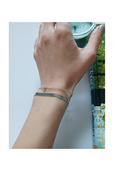 TREND Set of 2 Silver Color Bracelets