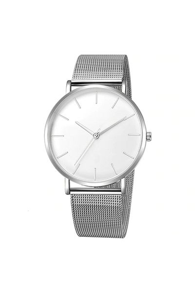 REDz Accessories Watch, Ultra Thin Model, Stainless-Steel, Silver/White