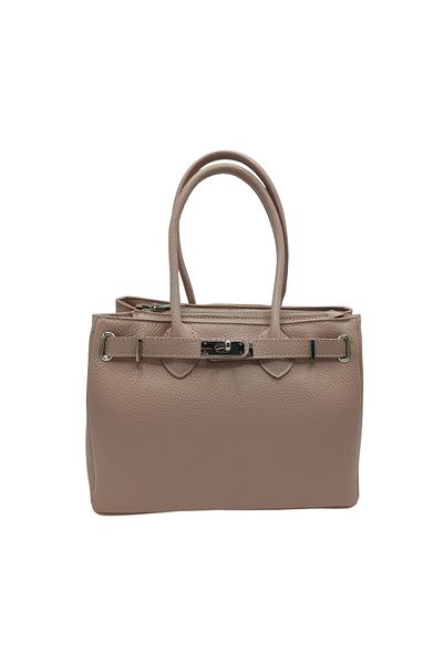 EVoStyle Geanta Damă EVoStyle PZ15, Piele Naturala Italia, Roz Pudră, 30.5 x 22 x 14 cm