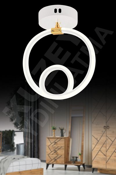 KUZEY AYDINLATMA 3 Single White Light Led Chandelier