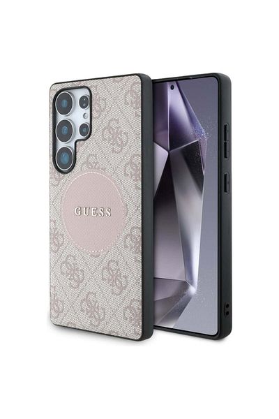Guess Case for Samsung Galaxy S25 Ultra, Circle Classic Logo MagSafe, Guess, Pink