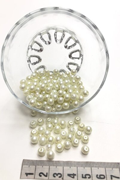 Limelia Mărgele de perle de sticlă cremă 6 mm