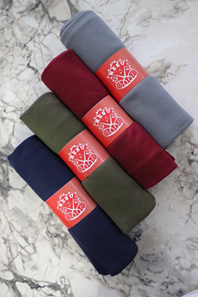 Kesu Σετ 4 χτενισμένων βαμβακερών σαλιών