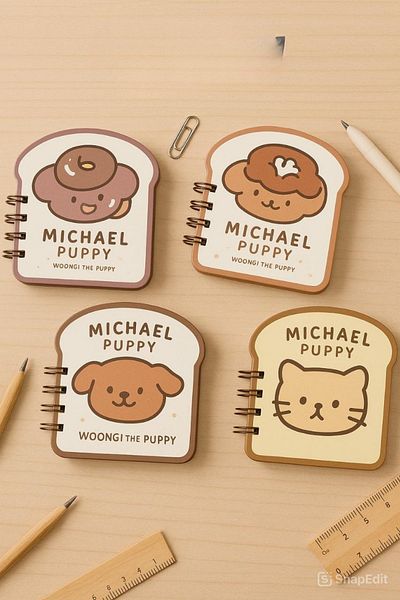 NaSaDAN 1 τεμ. Cute Dog Mini Notepad 64 Φύλλων Χωρίς γραμμή σημειωματάριο