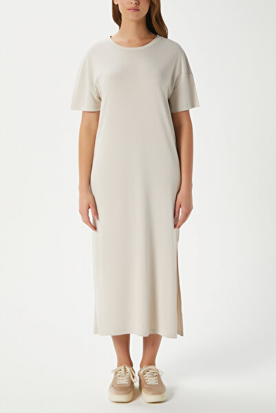 Ritnice Women's Modal Daily Comfort Stone Slit Dress 16556