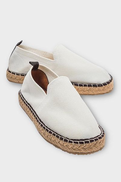 Liger Unisex Χειροποίητο Πλεκτό Espadrille ΛΕΥΚΟ