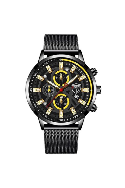 REDz Accessories Ρολόι Deyros, Πολυτελές Διχτυωτό, Λεπτό Λουράκι, Ανδρικό, Χρ...