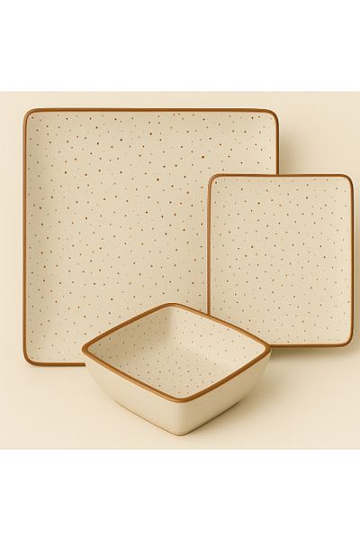 Cesiro 3-piece plate and bowl set, Pintilla, Ceramica, Cesiro