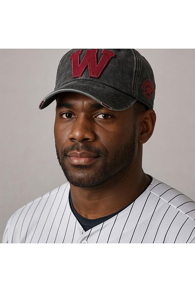 akix W Model Unisex Vintage Baseball Sports Hat with Adjustable Velcro on the Back