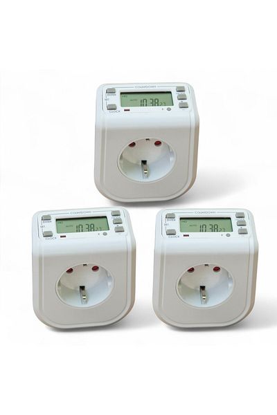 Ucuz Geldi 3 Digital Timed Sockets |   Cata Time Clock Socket with Weekly Schedule |   Aquarium Compatible |   16A