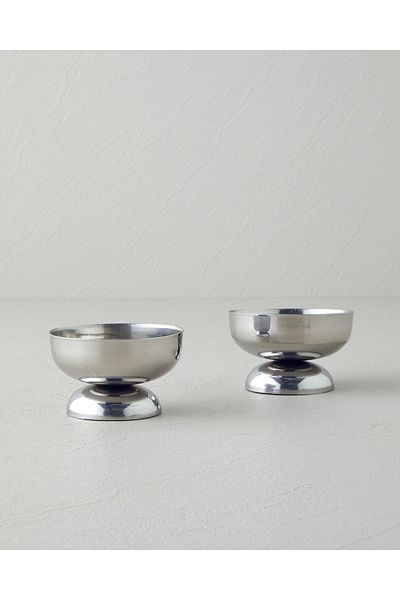 Mirilliahome Stainless Steel 2 Bowl 200 ml Silver - Ice Cream Bowl, Snack Bowl, Breakfast Bowl