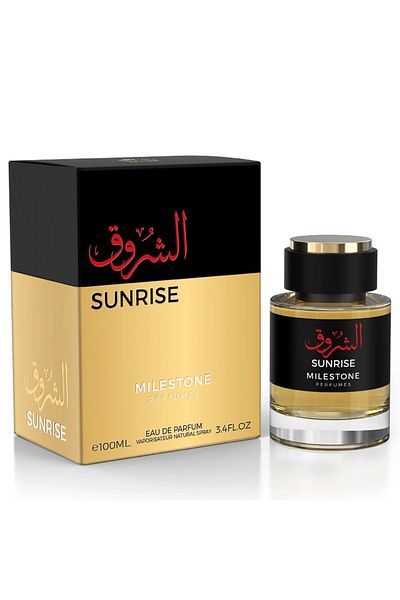 Milestone Sunrise Unisex Eau de Parfum, 100ml, Floral-Woody Blend, Turkish Rose & Pink Pepper Tones