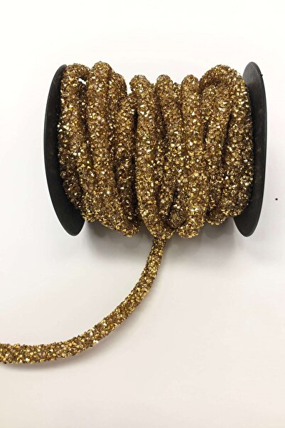 Limelia Honey Color Bead Embroidered Ribbon 1 cm