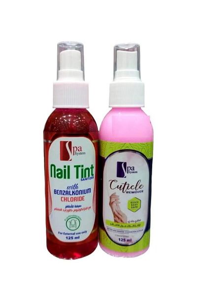 Spa System Cuticle Remover Spray 125ml with Nail Polish 125ml