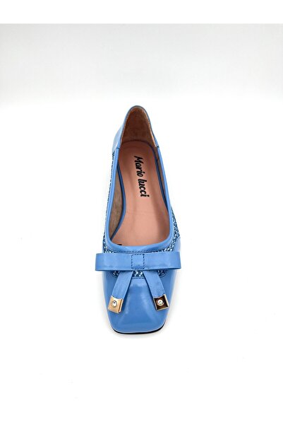 Mariolucci Kadın Günlük Babet Mavi Rugan Deri