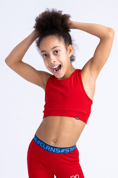 Colorinas Betty Plain Crop Tank Top