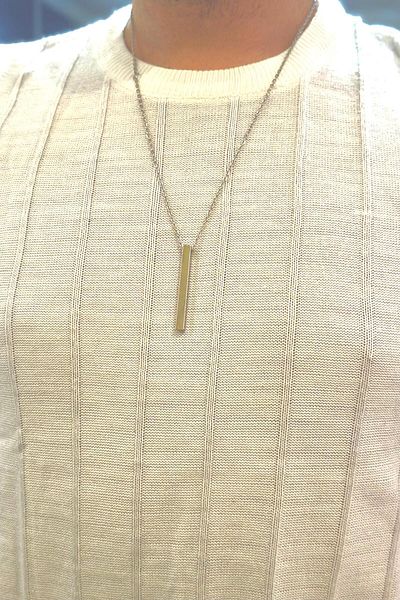 lewibafashion Silver Color Stainless Steel Chain Murat Boz Necklace 70 cm