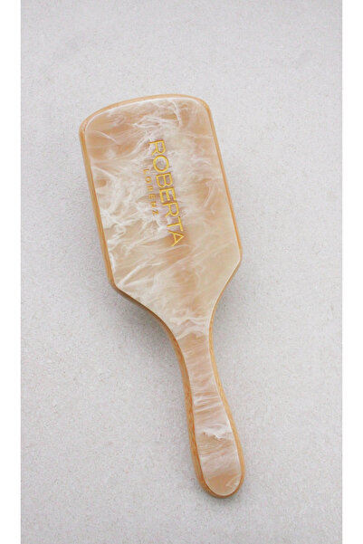 Roberta Lorenz Cream Colored Wave Patterned Bamboo Toothed Acetate Comb