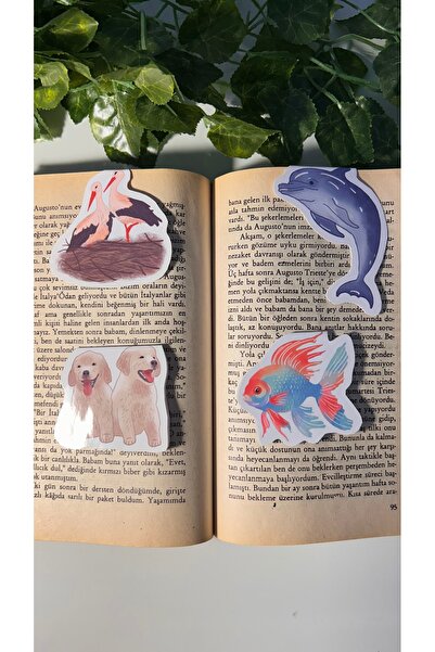 Handeto Kraft 4 semne de carte magnetice cu tematică animală, semne de carte ...