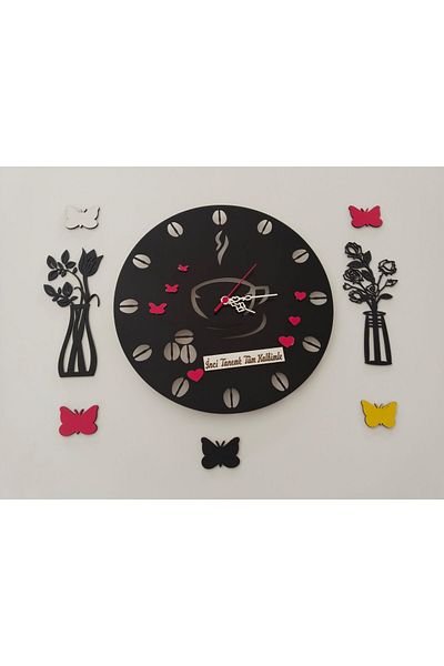 mrchediyesepeti Modern Wood Wall Clock Design Wonder for Mother's Day