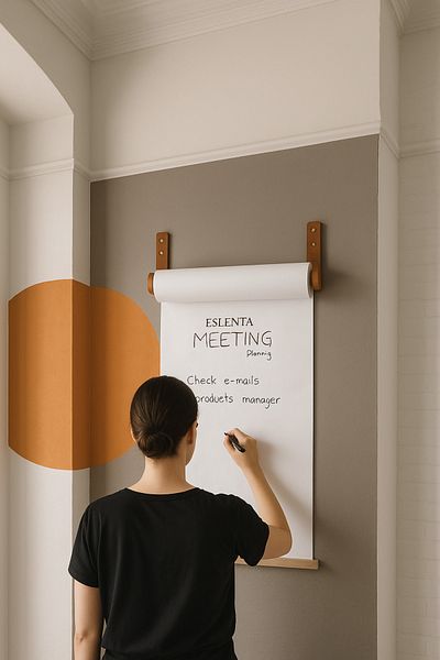 ESLENTA 50 Cm Wall Mounted Paint And Drawing Roll Activity White Paper