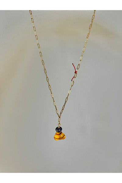 SİRİUS Murano Bee Pendant with 316L Steel Chain