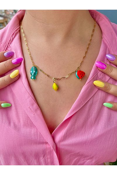 SİRİUS Summer Necklace with 316L Steel Chain