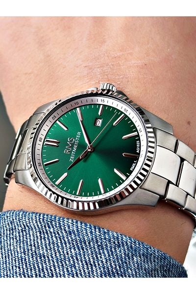 Romanson With Calendar Steel Band Steel Case Men's Wrist Watch 1623.04Sz