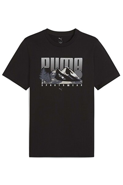 Puma 684828-01 Tricou Graphic Mountain Tee Tricou pentru bărbați NEGRU