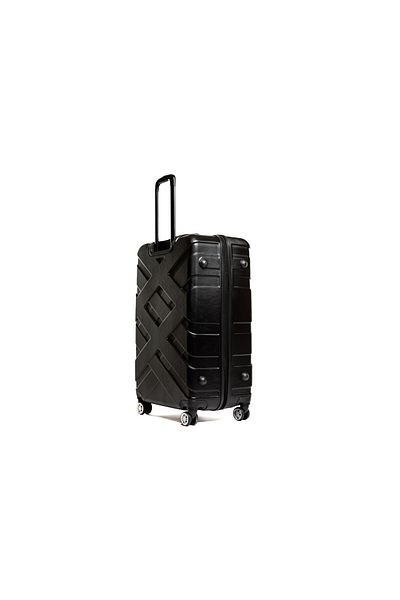 Travel POLO Medium trolley, TRAVEL POLO, 67x41x29cm, A1010, checked luggage. ABS suitcase, Black