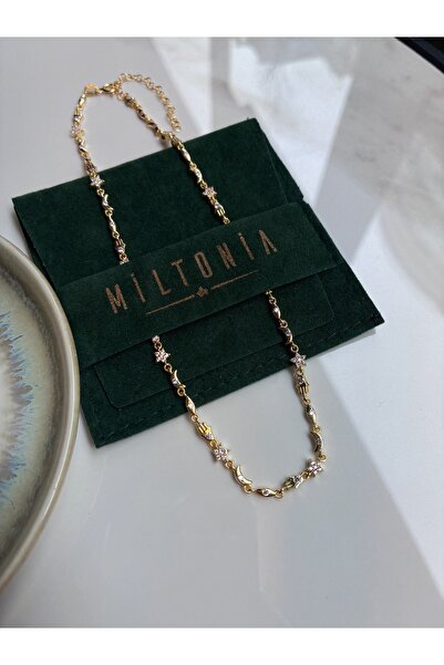 Miltonia 925s Gümüş Fatıma’nın Eli Ay Yıldız Tasarım Choker Kolye