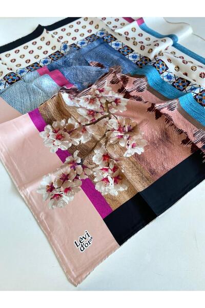 Levidor Eșarfă de mătase Tivil 46972 Roz cu model mixt